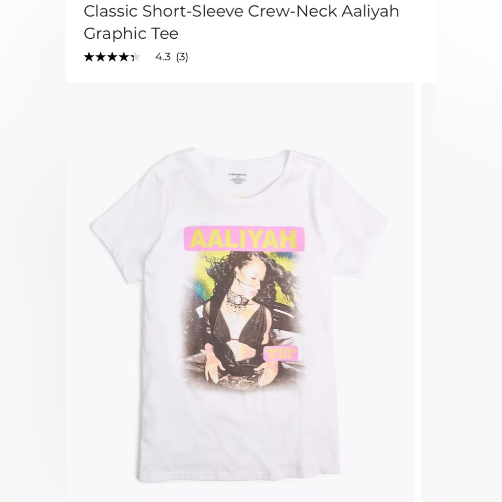 Lane Bryant 2X Classic Short-Sleeve Crew-Neck Aaliyah Graphic Tee